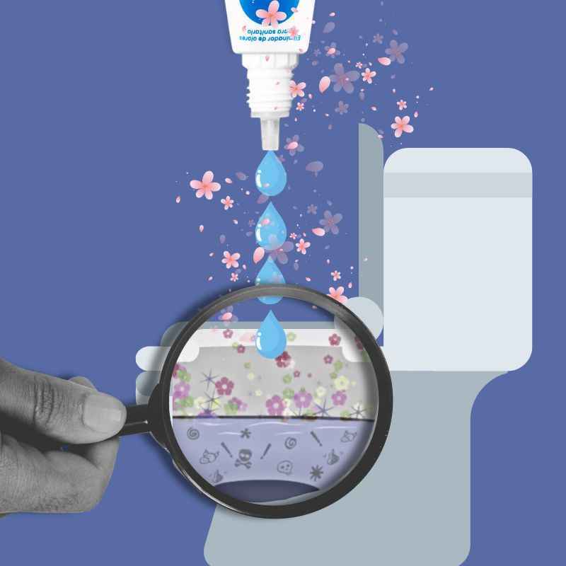 Como funciona - Eliminador de olor para baño - gotas para el baño- Poopi Modo de uso- Eliminador de olor para baño