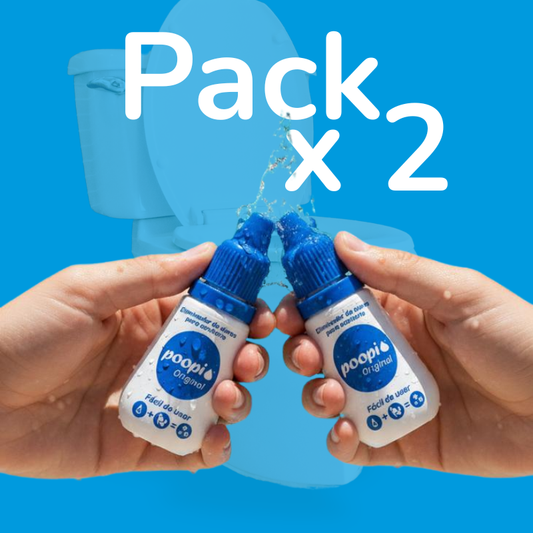 Eliminador de olores para el sanitario Poopi – gotas para el baño Pack x 2